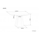 Стол обеденный SIGNAL ANGEL эффект серого мрамора/черный мат 120